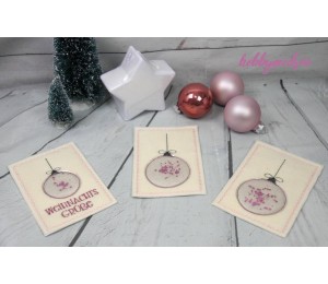 Stickdatei - ITH Postkarte Glitterkugel